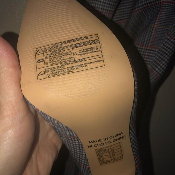 New without box womens pull over knee plaid boots Sz 7. Cloth - Picture 8 of 8